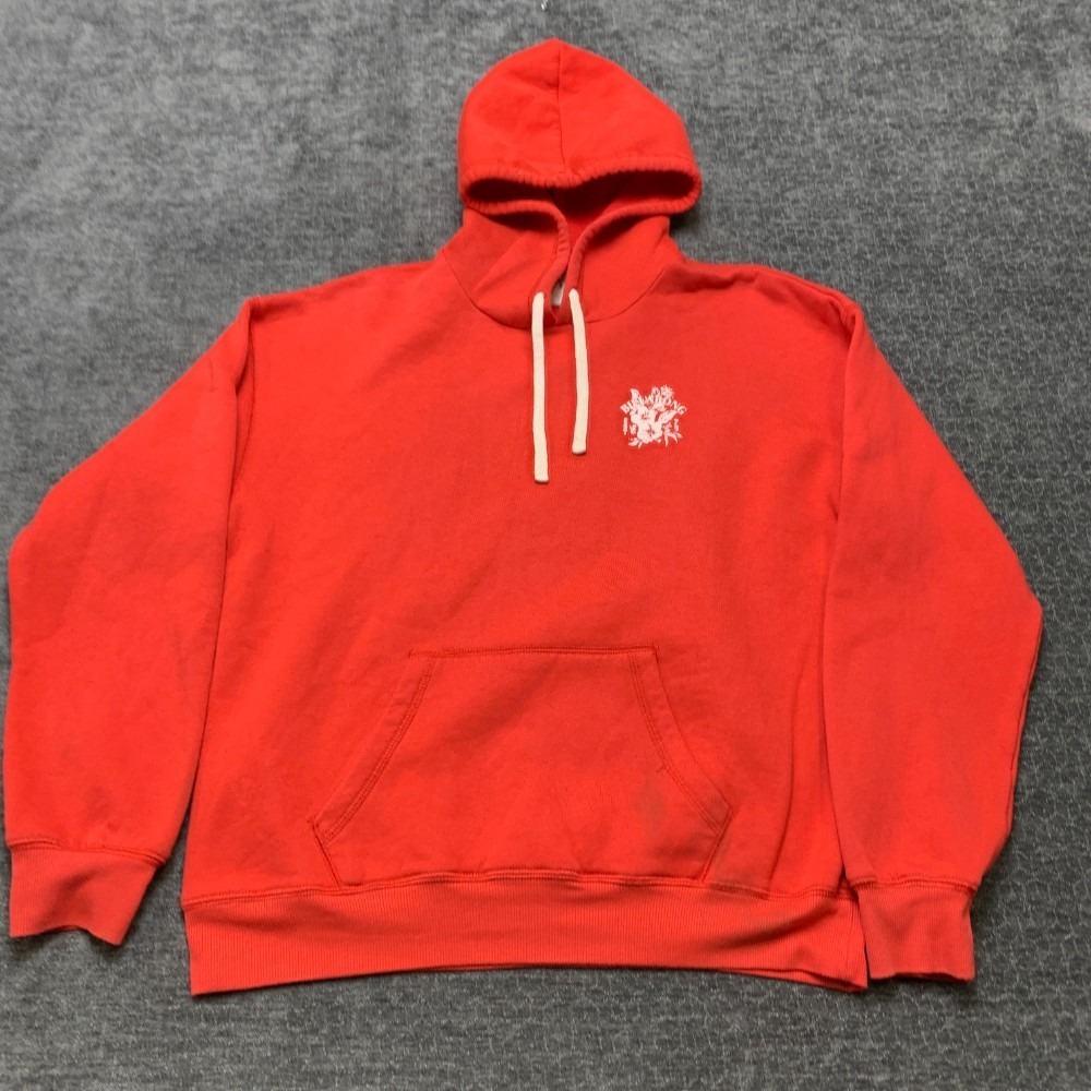 Billabong Chasing Sunshine Hoodie Womens L Red Graphic Fleece Lined Drawstring